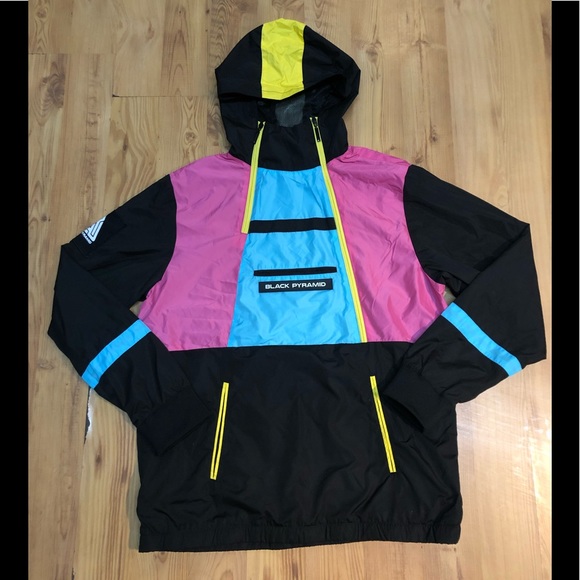 New Black Pyramid Windbreaker Nwt 